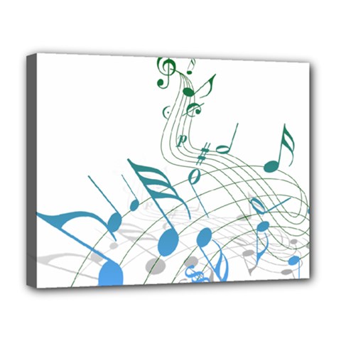 Music Notes Canvas 14  X 11  (stretched) by Bajindul