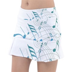 Music Notes Tennis Skirt by Bajindul