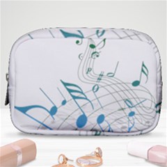 Music Notes Make Up Pouch (small) by Bajindul