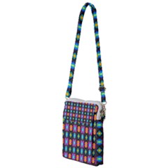 Squares Spheres Backgrounds Texture Multi Function Travel Bag by Bajindul