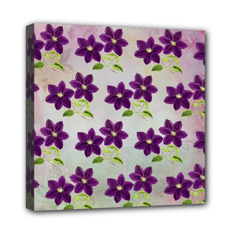 Purple Flower Mini Canvas 8  X 8  (stretched) by Bajindul