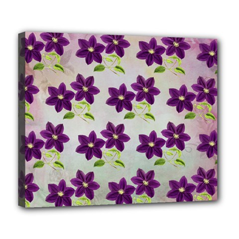 Purple Flower Deluxe Canvas 24  X 20  (stretched) by Bajindul