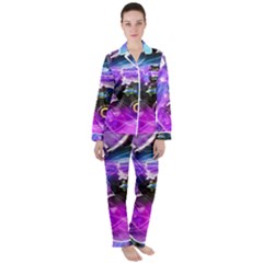Ski Boot Ski Boots Skiing Activity Satin Long Sleeve Pyjamas Set by Pakrebo