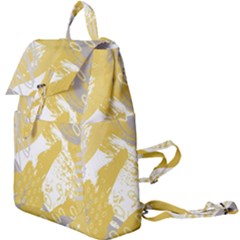Ochre Yellow And Grey Abstract Buckle Everyday Backpack by charliecreates