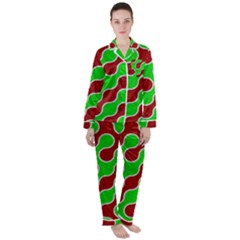Paper Pattern Texture Parchment Satin Long Sleeve Pyjamas Set by Pakrebo