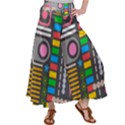 Abstract Background Colors Shapes Satin Palazzo Pants View1