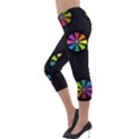 Background Non Seamless Pattern Lightweight Velour Capri Leggings  View3