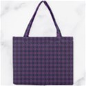 Argyle Dark Pink Black Pattern Mini Tote Bag View1