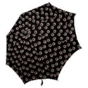 Kawaii Dougnut Black Pattern Hook Handle Umbrellas (Large) View2