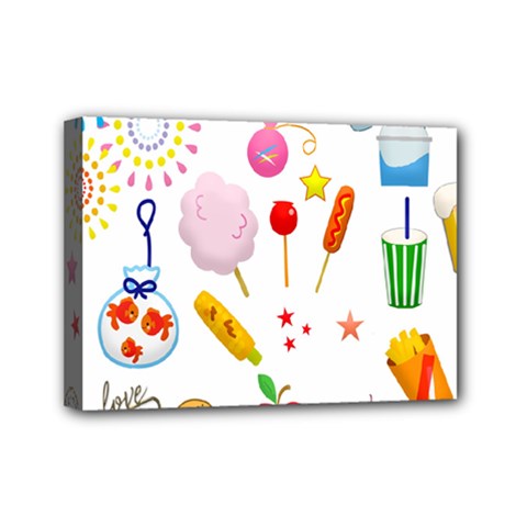 Summer Fair Food Goldfish Mini Canvas 7  X 5  (stretched) by Nexatart