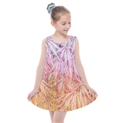 Fineleaf Japanese Maple Highlights Kids  Summer Dress by Riverwoman