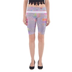 Pastels Shapes Geometric Yoga Cropped Leggings by Nexatart