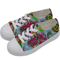 Supersonic Volcanic Splash Kids  Low Top Canvas Sneakers by chellerayartisans