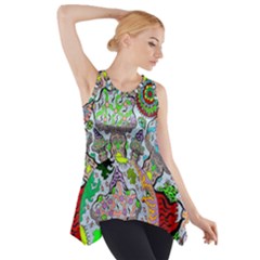 Supersonic Volcanic Mushroom Power Side Drop Tank Tunic by chellerayartisans