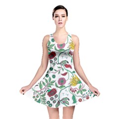 Flowers Garden Tropical Plant Reversible Skater Dress by Pakrebo