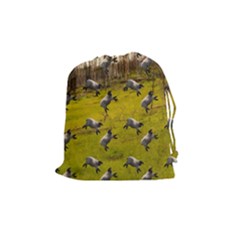 Flying Sheep Drawstring Pouch (medium) by snowwhitegirl