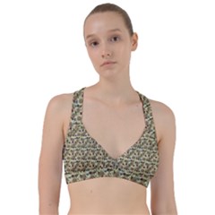 Distressed Cracked Doll Head Pattern Sweetheart Sports Bra by snowwhitegirl