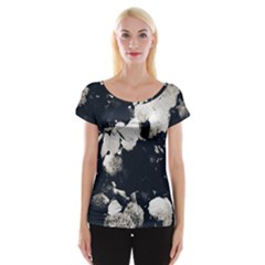 High Contrast Black And White Snowballs Ii Cap Sleeve Top by okhismakingart