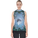 Surfboard With Dolphin Mock Neck Shell Top View1