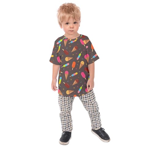 Hot Summer Months - Frozen Treats Pattern Kids  Raglan Tee by WensdaiAmbrose