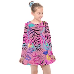 Leaves Kids  Long Sleeve Dress by Sobalvarro