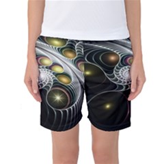 Fractal Bulbs Fantasy Curve Women s Basketball Shorts by Pakrebo