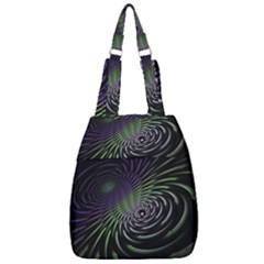 Fractal Fantasy Texture Purple Center Zip Backpack by Pakrebo