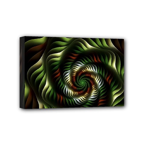Fractal Christmas Colors Christmas Mini Canvas 6  X 4  (stretched) by Pakrebo