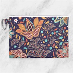 Paisley Canvas Cosmetic Bag (xl) by Sobalvarro