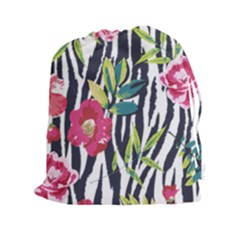 Seamless Flower Patterns Vector 01 Drawstring Pouch (xxl) by Sobalvarro