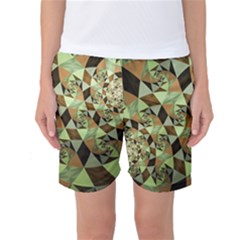 Fractal Mosaic Abstract Fractal Art Women s Basketball Shorts by Pakrebo