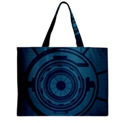 Technology Background Binary Zipper Mini Tote Bag by Pakrebo