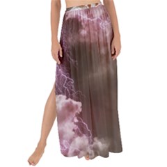 Thunder Thunderstorm Storm Weather Maxi Chiffon Tie-up Sarong by Pakrebo