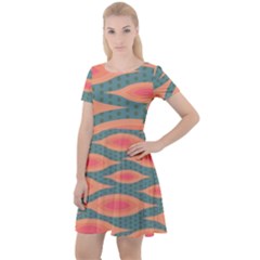 Background Non Seamless Pattern Cap Sleeve Velour Dress  by Pakrebo