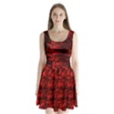 Red Abstract Fractal Background Split Back Mini Dress  View1