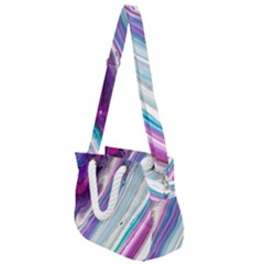 Color Acrylic Paint Art Painting Rope Handles Shoulder Strap Bag by Pakrebo