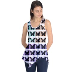 Seamless Wallpaper Butterfly Pattern Sleeveless Tunic by Pakrebo