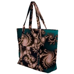 Fractal Pattern Abstraction Zip Up Canvas Bag by Pakrebo