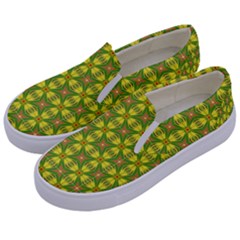 Seamless Wallpaper Pattern Ornament Kids  Canvas Slip Ons by Pakrebo