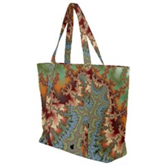 Fractal Rendering Pattern Abstract Zip Up Canvas Bag by Pakrebo