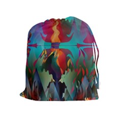Background Sci Fi Fantasy Colorful Drawstring Pouch (xl) by Pakrebo