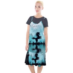 Wonderful Unicorn Silhouette In The Night Camis Fishtail Dress by FantasyWorld7