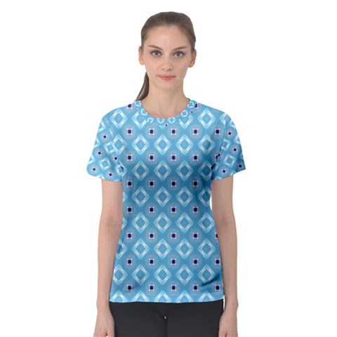 Blue Pattern Women s Sport Mesh Tee by HermanTelo