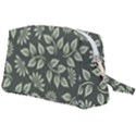 Flowers Pattern Spring Green Wristlet Pouch Bag (Large) View2