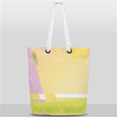 Geometric Botany Brochure Full Print Rope Handle Tote (small) by Bajindul