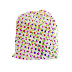 Illustration Abstract Pattern Polka Dot Drawstring Pouch (xl) by Pakrebo