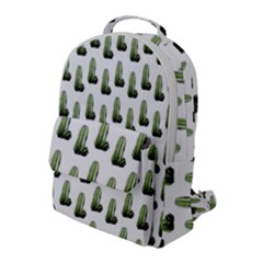 Cactus White Pattern Flap Pocket Backpack (large) by snowwhitegirl
