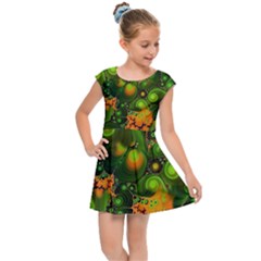 Fractal Design Creative Fantasy Kids  Cap Sleeve Dress by Pakrebo