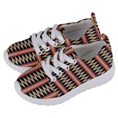 Zigzag Tribal Ethnic Background Kids  Lightweight Sports Shoes by Pakrebo