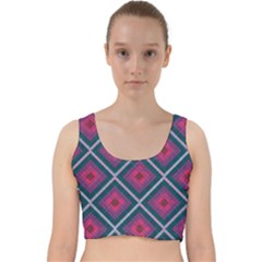 Purple Textile And Fabric Pattern Velvet Racer Back Crop Top by Pakrebo